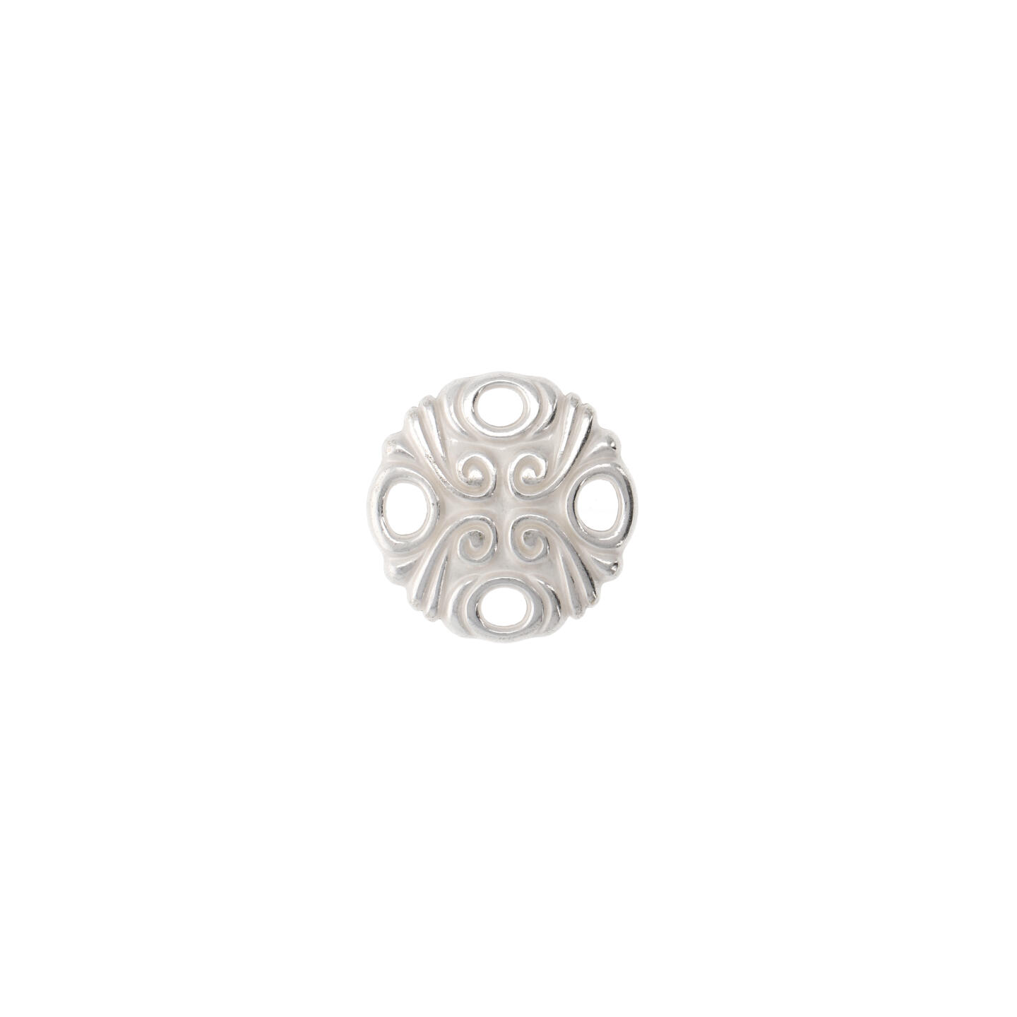 Pomolo per mobili - Argento Venezia - Lega di Zinco - Stile Classico - 36x25x0mm - immagine 3