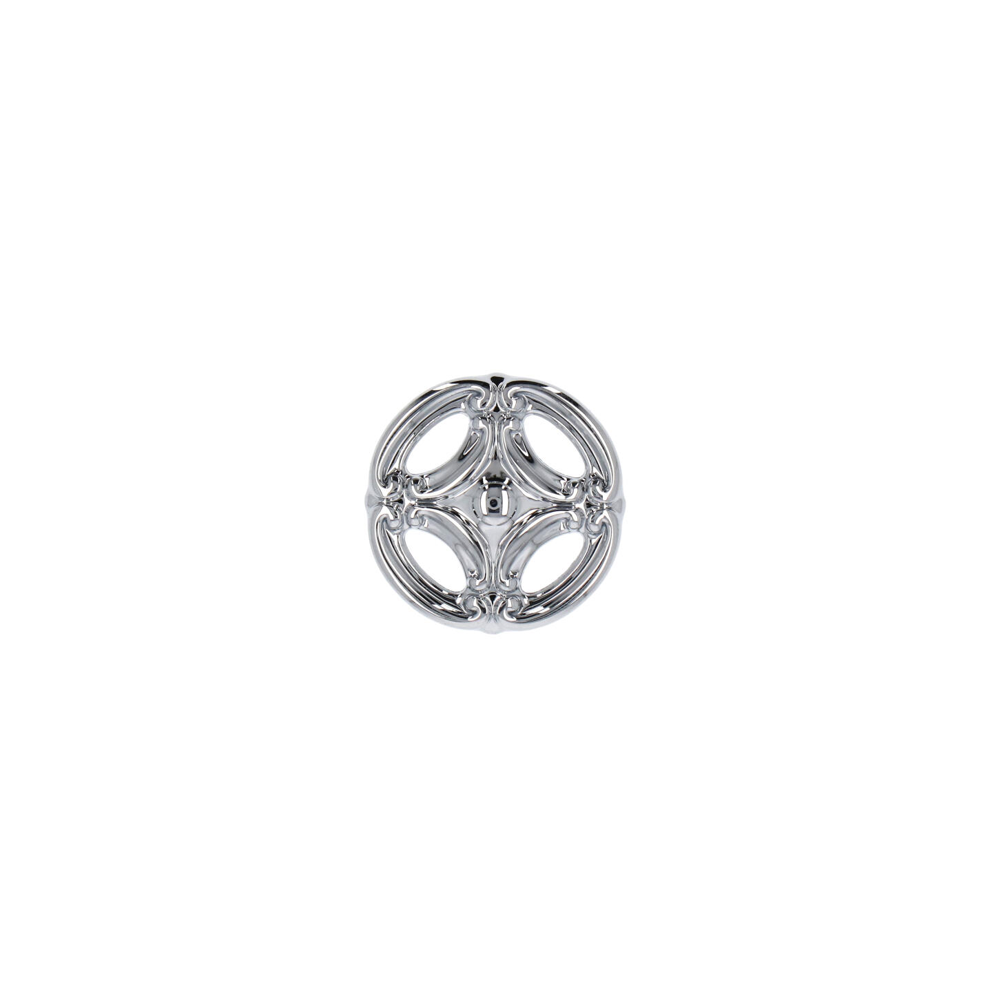 Pomolo per mobili - Cromo lucido - Lega di Zinco - Stile Classico - 36x25x0mm - immagine 3