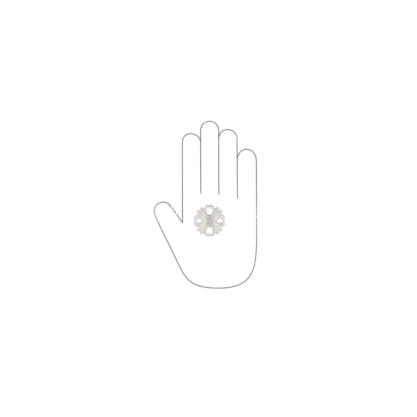 Pomolo per mobili - Argento Venezia - Lega di Zinco - Stile Classico - 36x24x0mm - immagine 4