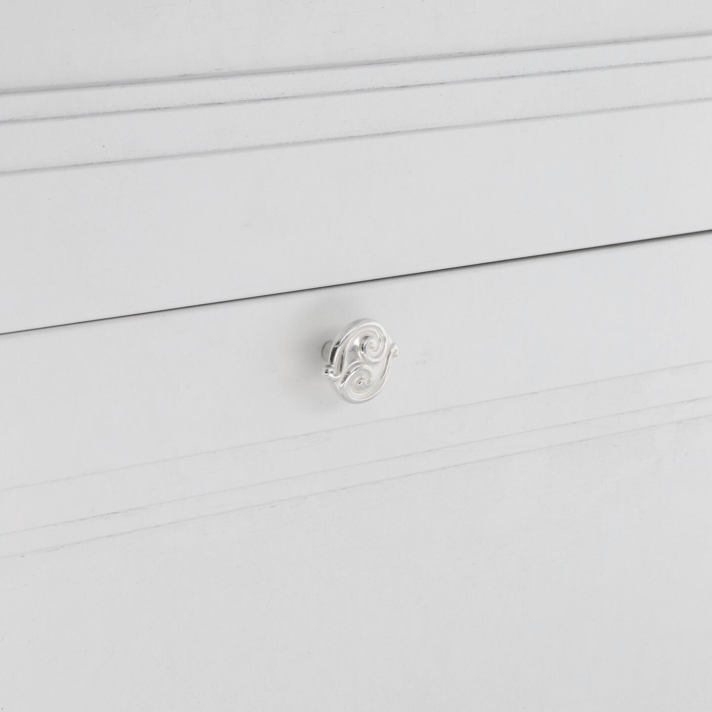 Pomolo per mobili - Argento Venezia - Lega di Zinco - Stile Classico - 0x25x0mm - immagine 5