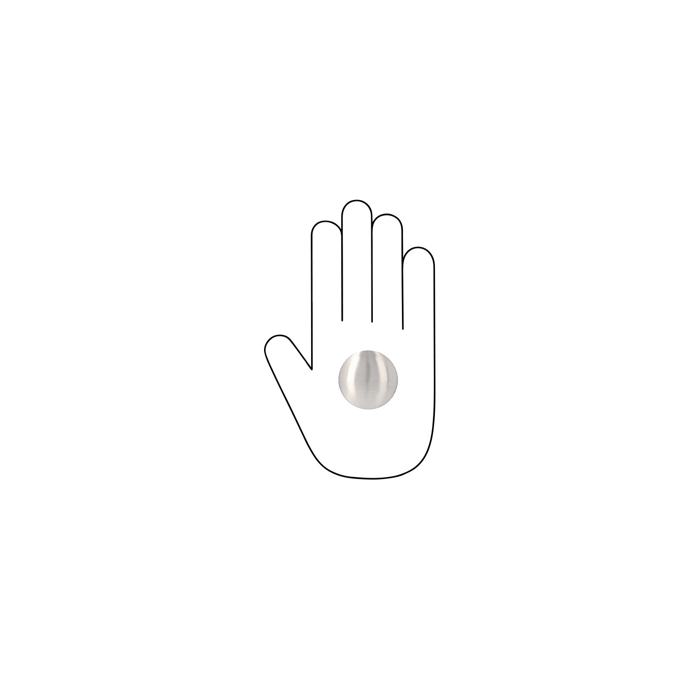 Pomolo per mobili - Nichel satinato - Lega di Zinco - Stile Contemporaneo - 40x23x0mm - immagine 4