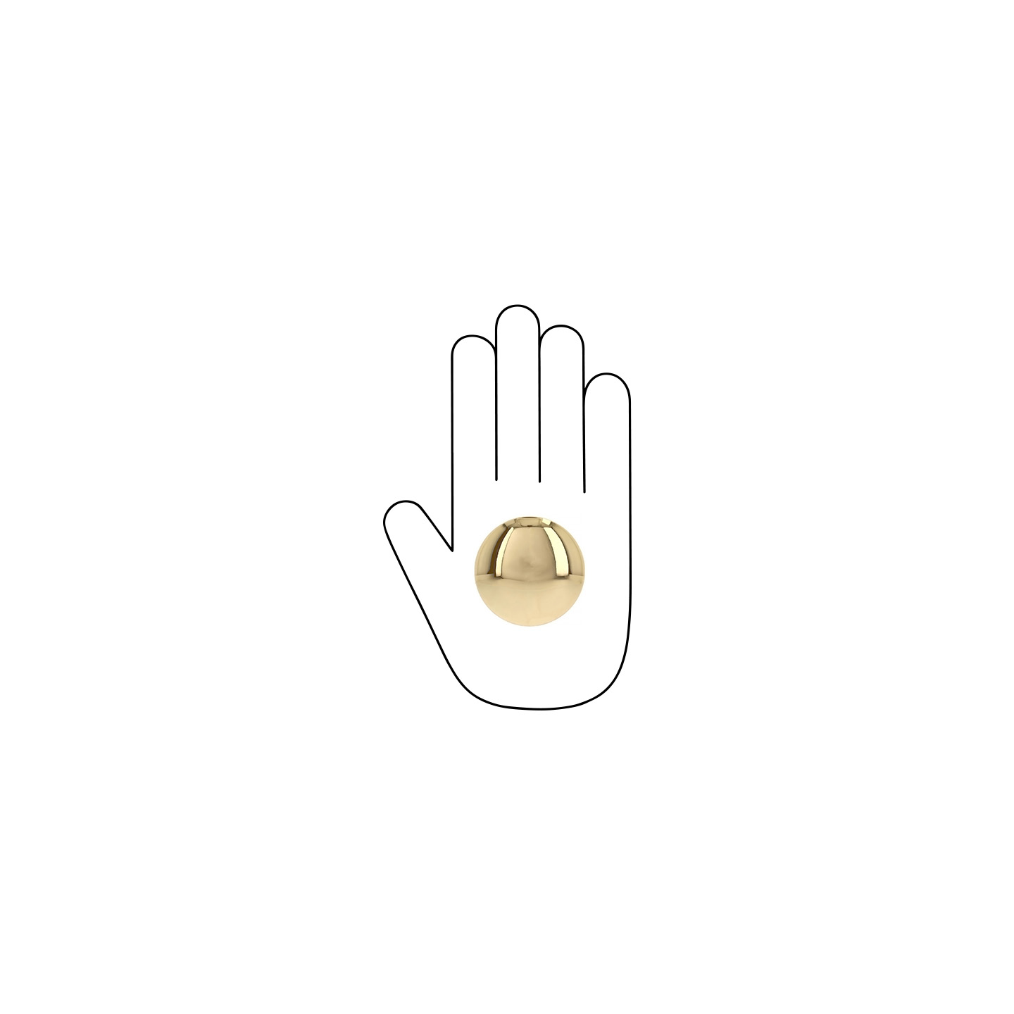 Pomolo per mobili - Placcato oro - Lega di Zinco - Stile Contemporaneo - 50x24x0mm - immagine 4