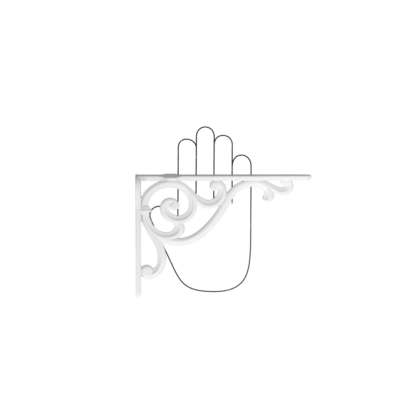 Reggimensola - Laccato bianco matt - Lega di Zinco - Stile Classico - 200x140x46mm - immagine 4