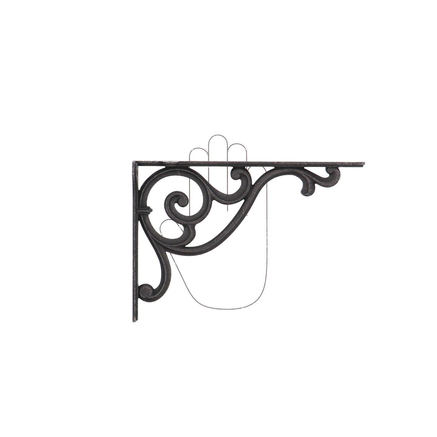 Reggimensola - Vintage ferro nero - Lega di Zinco - Stile Classico - 250x175x46mm - immagine 4