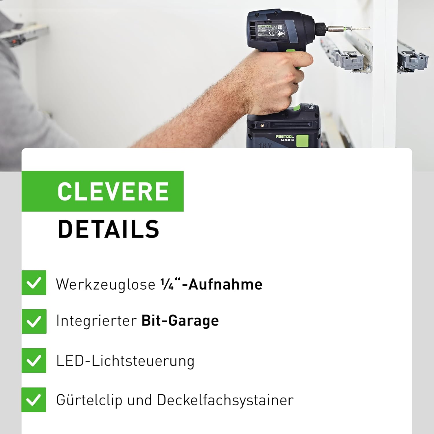 Festool Avvitatore a impulsi a batteria TID 18 HPC 4,0 I-Plus - immagine 7